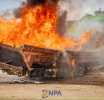 NPA and Western Naval Command Destroy Illicit Fuel Boat in Sekondi-Takoradi
